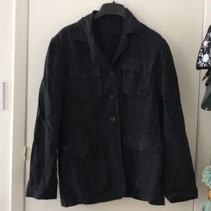 ETRO Black Linen Jacket - 44